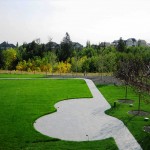 Large Stamped Concrete Sitting Area