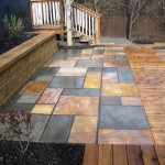 Natural Stone Patio Inset with Cedar Boardwalk