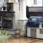 Outdoor Natural Gas Fireplace and BBQ