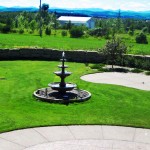 Acreage Backyard with Fountain