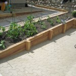 Cedar Wood Retaining Wall Planter