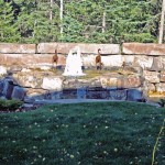 Rundle Stone Water Feature with Frothy Nozzles