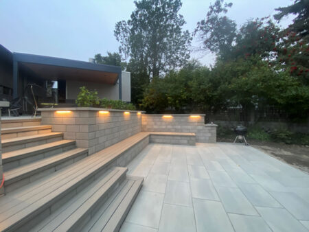 Calgary landscaping services outdoor lighting setup